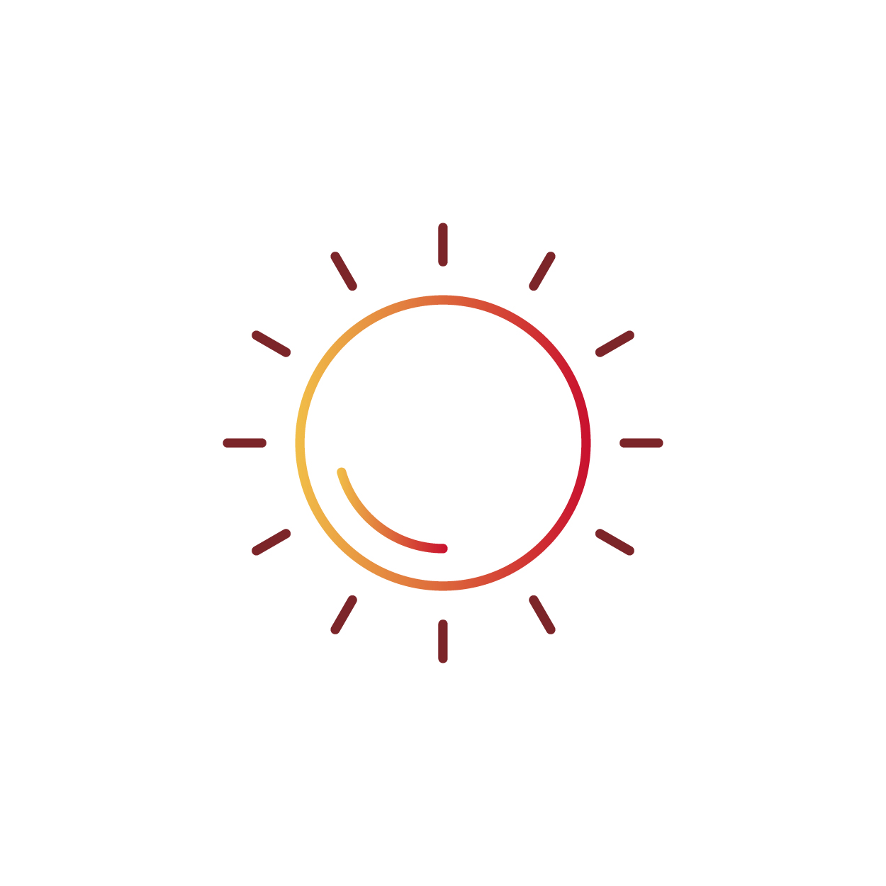 Illustrated icon of the sun