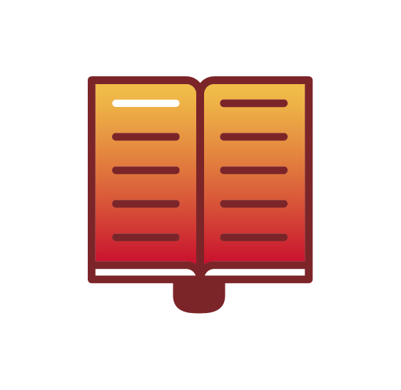 Illustrated icon of directory book
