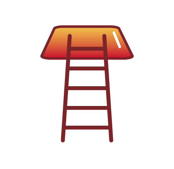 Illustrated icon of a ladder