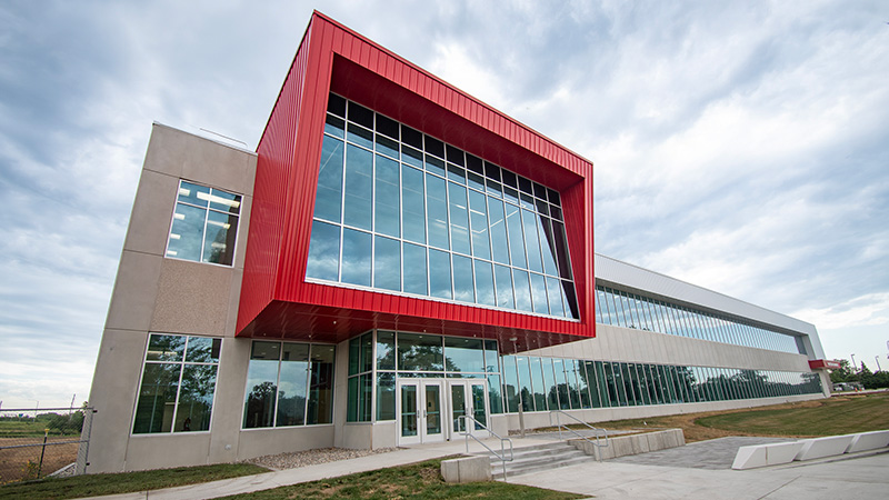 Exterior of the Veterinary Diagnostics Laboratory at Iowa State University