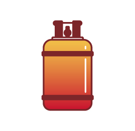Gas cylinder icon