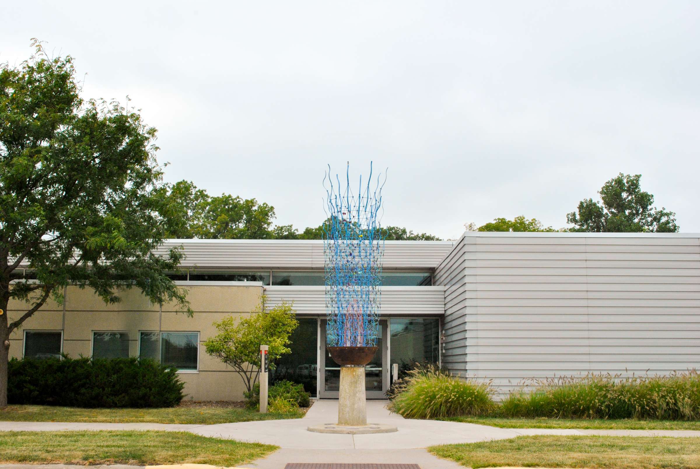 Exterior of main entrance of Environmental Health and Safety Services Building