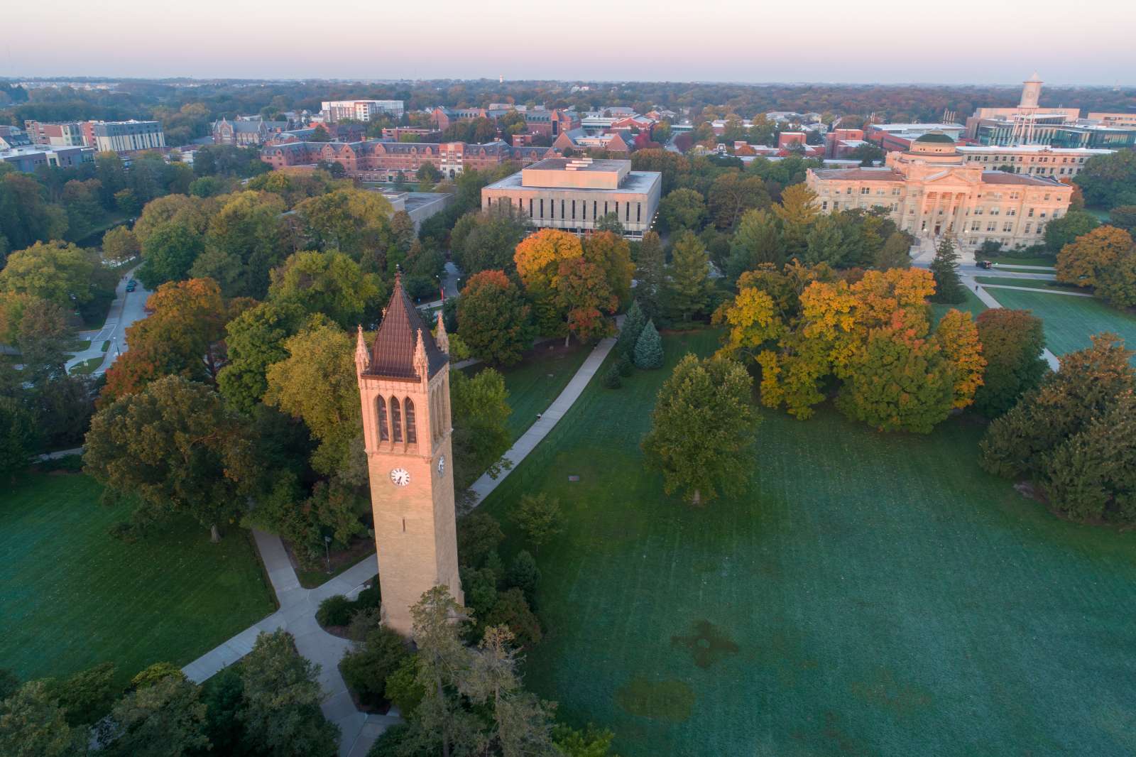 Sunrise over campus